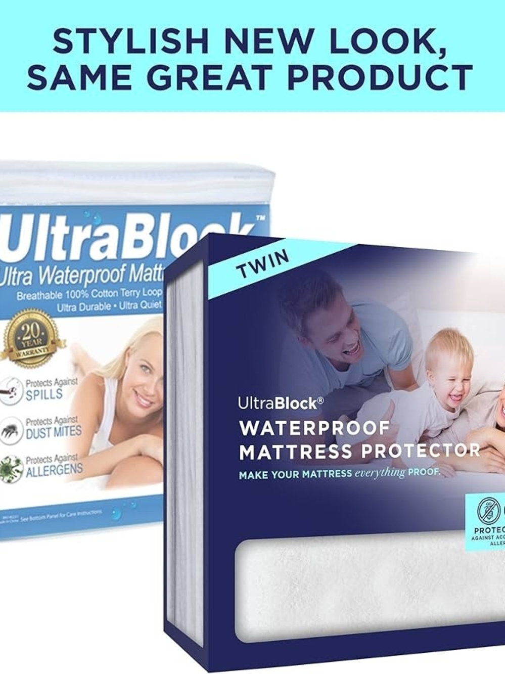 Waterproof White Mattress Protector - XL Twin